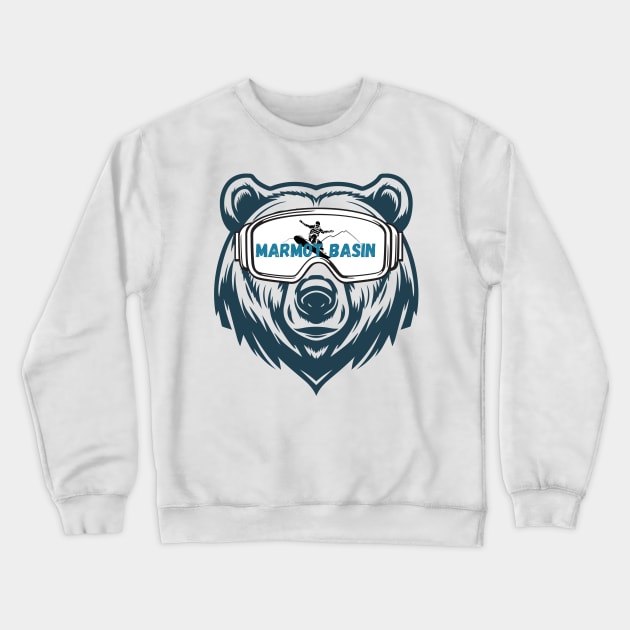 Marmot Basin Ski Alberta Canada Crewneck Sweatshirt by DW Arts Design